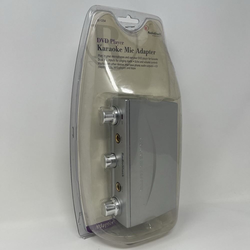RadioShack 32-1254 DVD Player Karaoke Mic Adapter Dual Microphone NEW Sealed